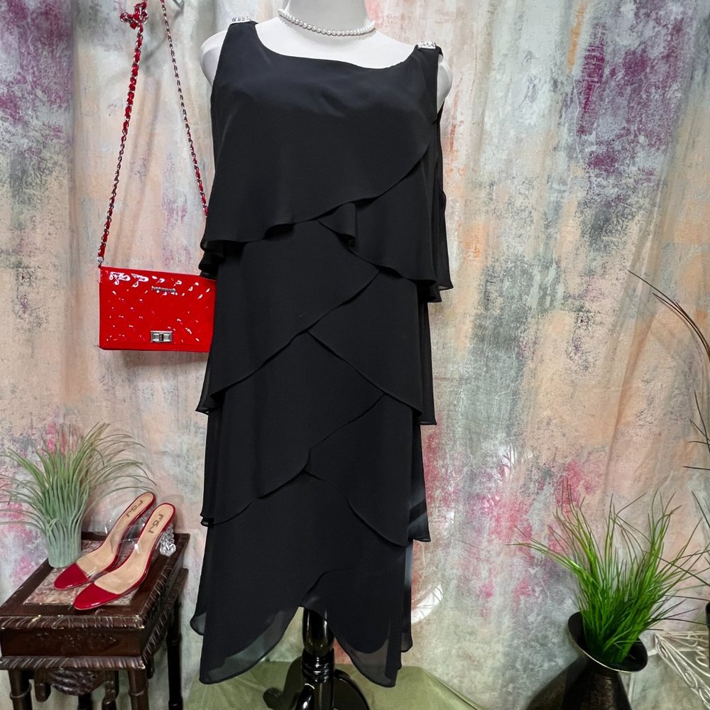 📌SL Fashions Timeless Cocktail - Party - Semi Formal  Dress Flower Petals Optic